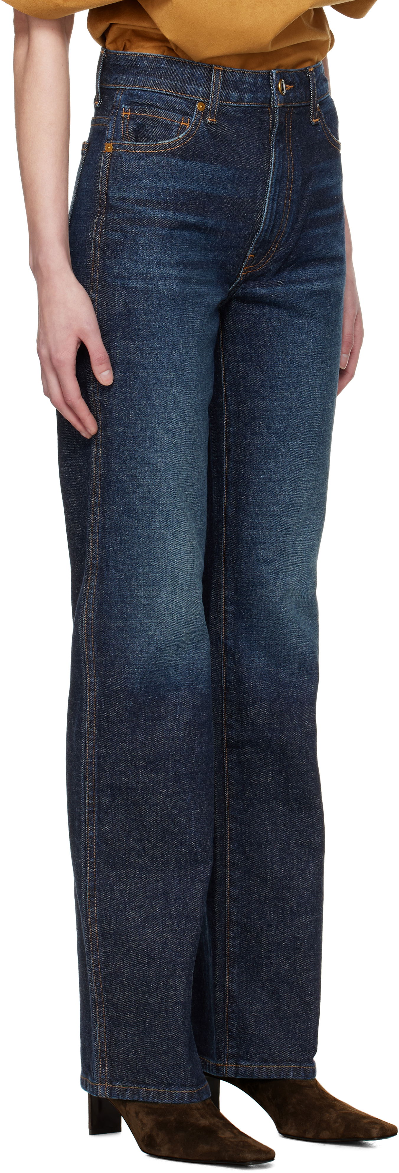 Дънки Khaite KHAITE Danielle Stretch Jeans Синьо | 1032916010, 1