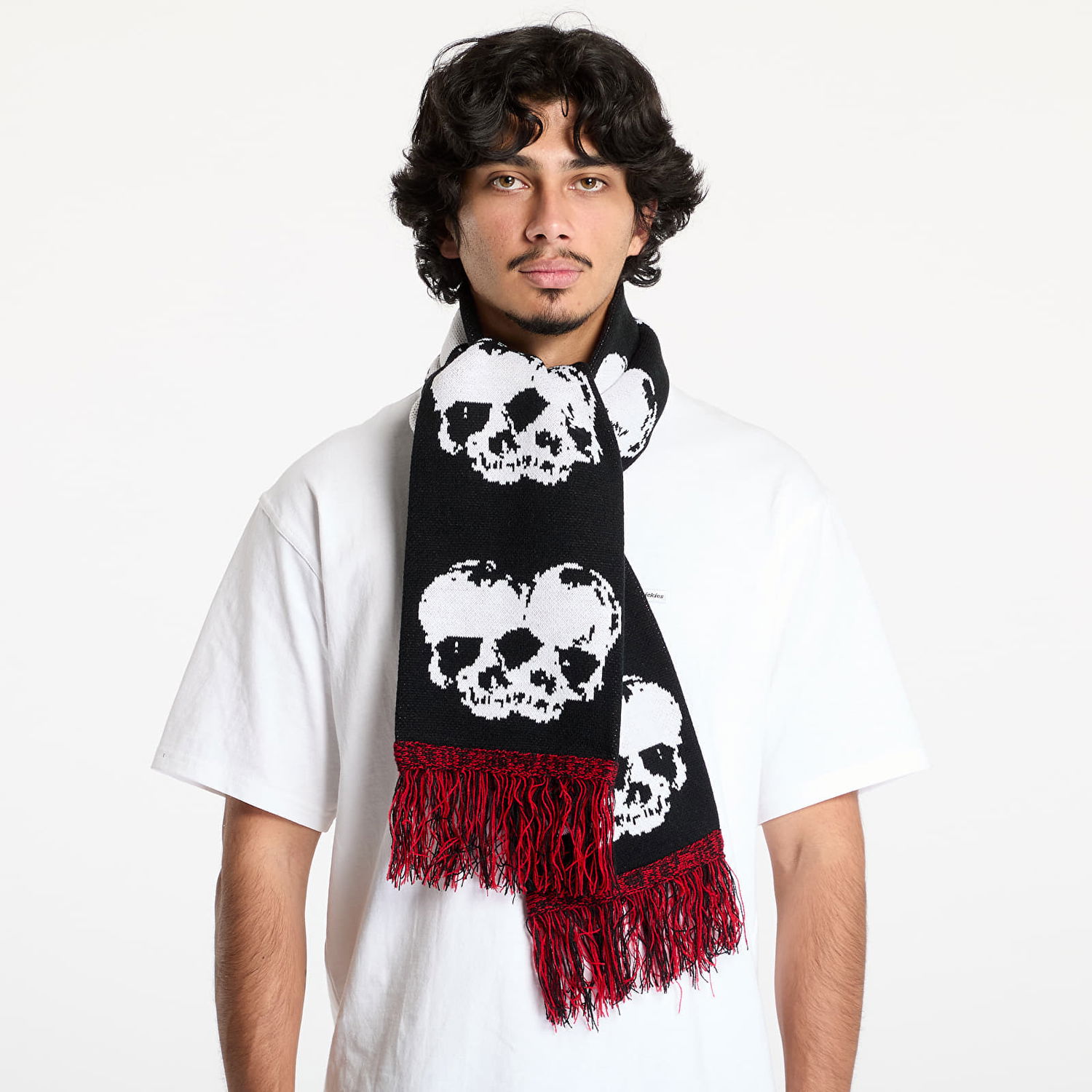 Шал Pleasures Skull Knit Scarf Черно | P24W057 BLACK, 0