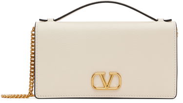 Дамска чанта Valentino Valentino Garavani VLogo Signature Chain Wallet Бежово | 6W2P0W42SNP, 0