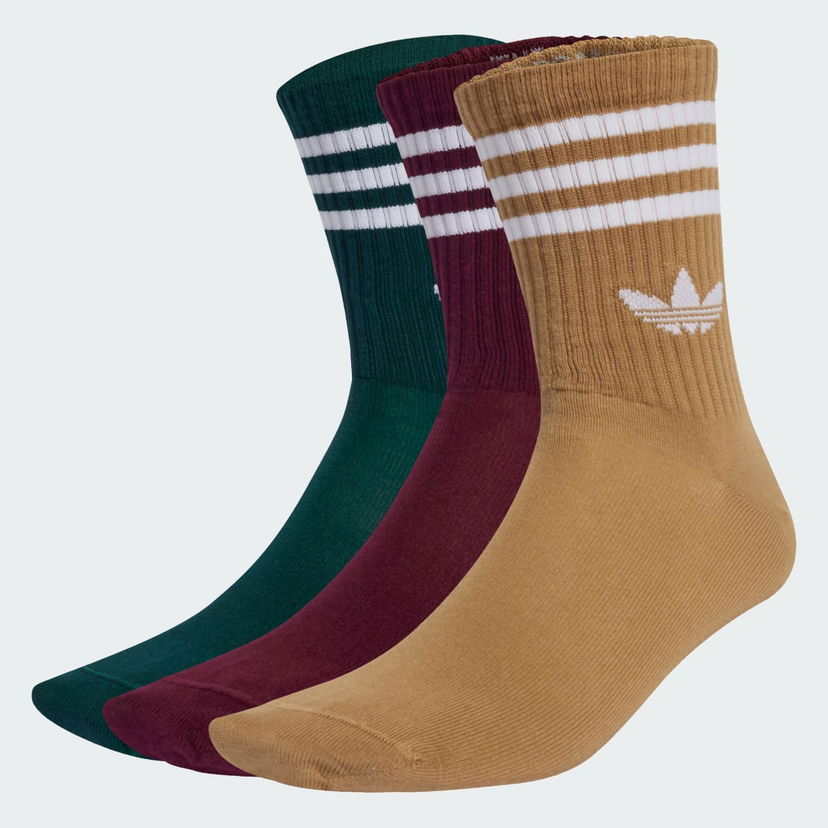Чорапи adidas Performance 3-Stripes Crew Socks - 3 Pairs Кафяво | JZ4945