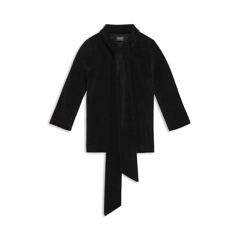 Пуловер Balenciaga Scarf Fitted Turtleneck Черно | 768074TNV611000
