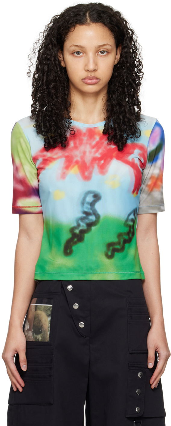 Тениска Chopova Lowena Abstract Print Slim T-Shirt Многоцветен | 2238, 0