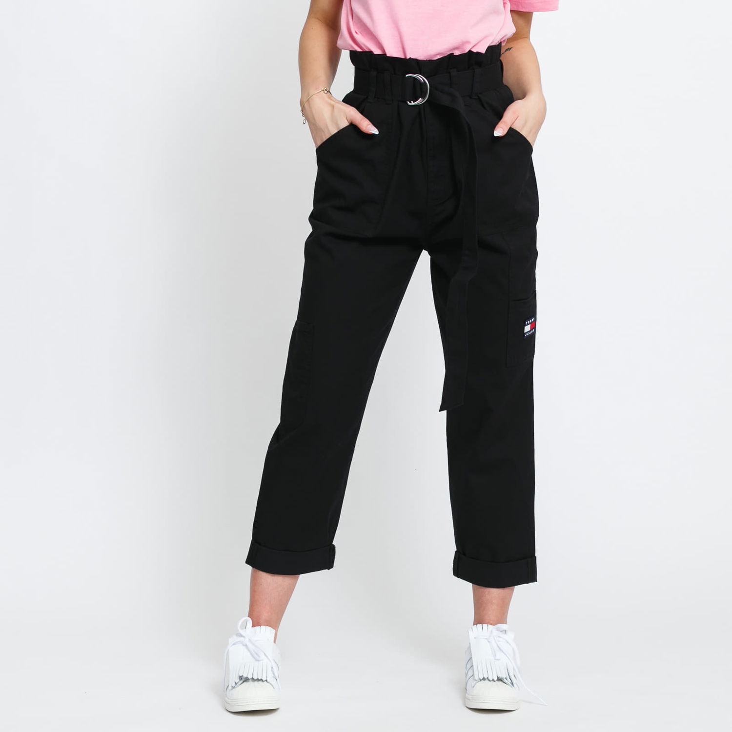 Карго панталони Tommy Hilfiger Paperbag Cargo Pant Черно | DW0DW09741 BDS, 0