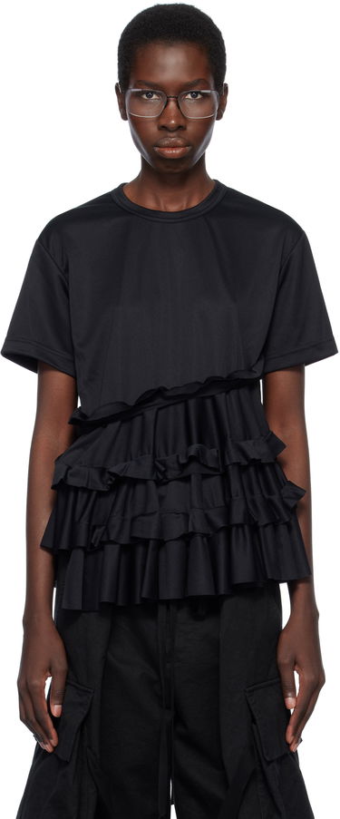 Тениска Comme des Garçons Comme des Garçons T-Shirt with Ruffle Detail Черно | RO-T008-051-1, 0