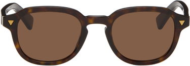 Слънчеви очила Bottega Veneta Tortoise Shell Round Sunglasses with Gold-Tone Accents Кафяво | BV1364S-002, 0