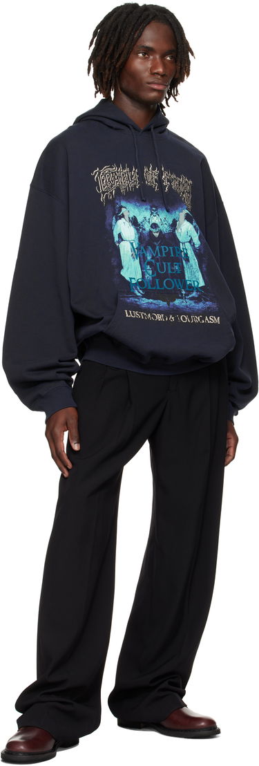 Суитчър VETEMENTS Vetements Cradle of Filth 'Vampire Cult' Oversized Hoodie Тъмно синьо | UCF76HD700N, 3