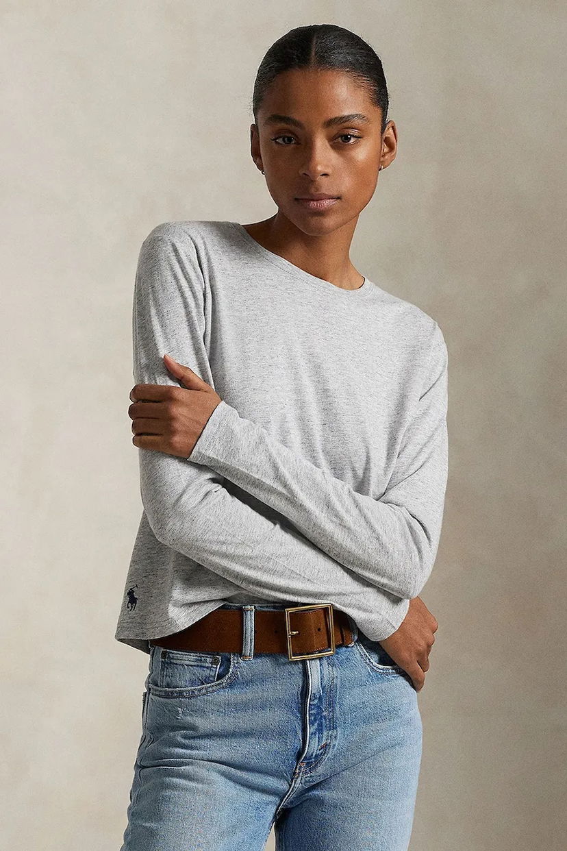 Тениска Polo by Ralph Lauren Polo Ralph Lauren Long Sleeve T-Shirt Сиво | 211967103