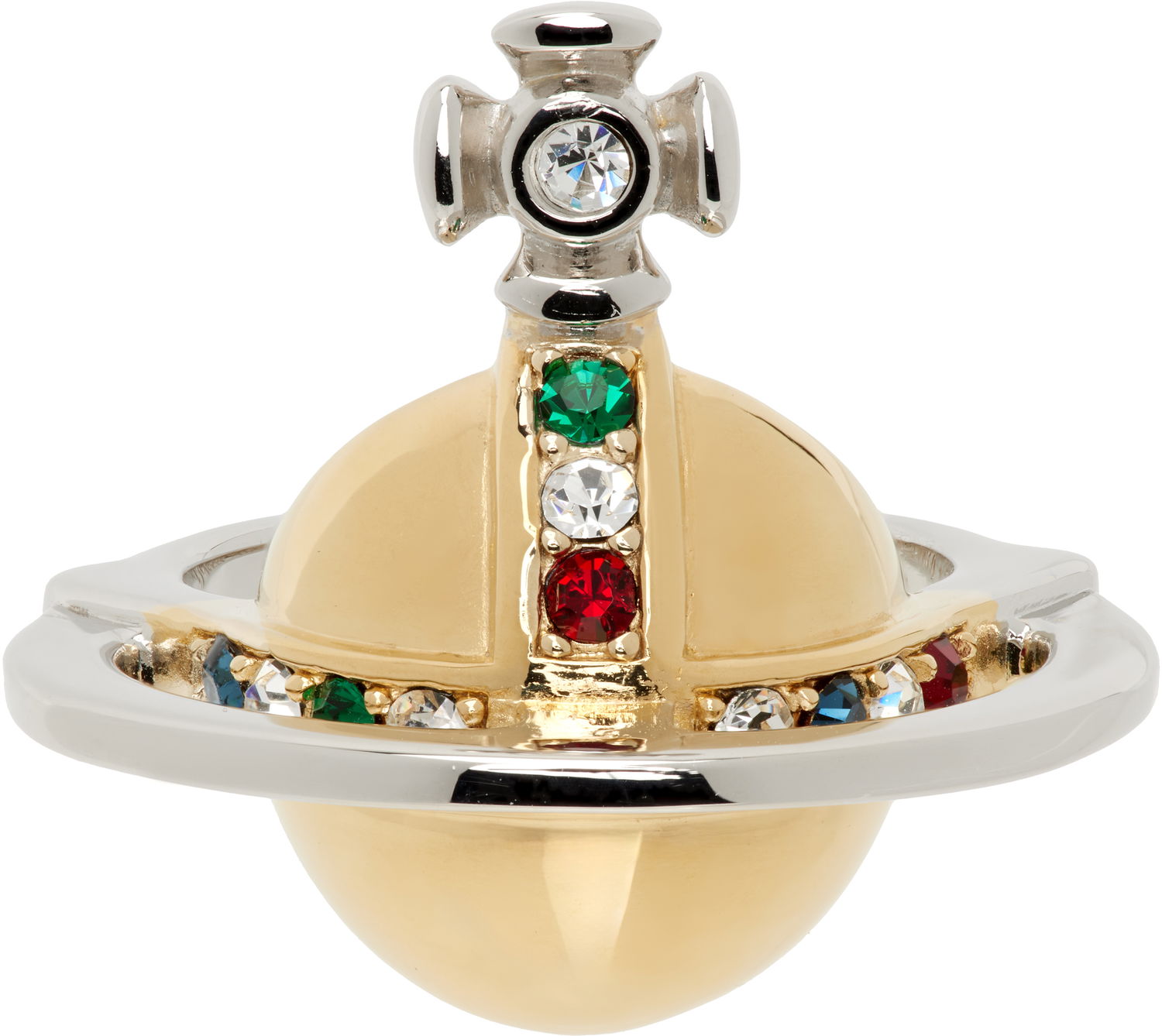 Пръстен Vivienne Westwood Solid Orb Multi-Crystal Two-Tone Ring Многоцветен | 6404017P-01P668-, 1