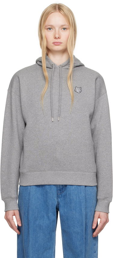 Суитчър MAISON KITSUNÉ Maison Kitsuné Fox Head Patch Comfort Hoodie Сиво | MW00704KM0321, 0
