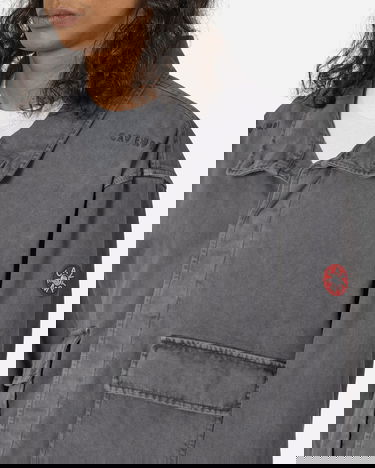 Яке Cav Empt Overdye Brushed Cotton Button Jacket Charcoal Сиво | CES25JK12 CHCL, 5