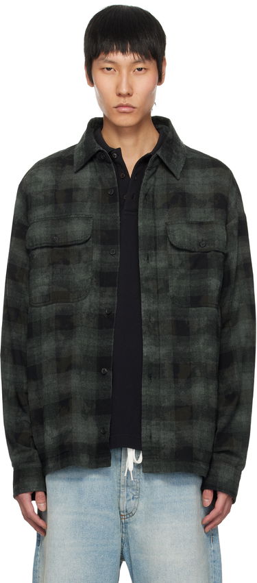 Риза Palm Angels Palm Angels Check Overshirt Зелено | PMGE043S25FAB0025603, 0
