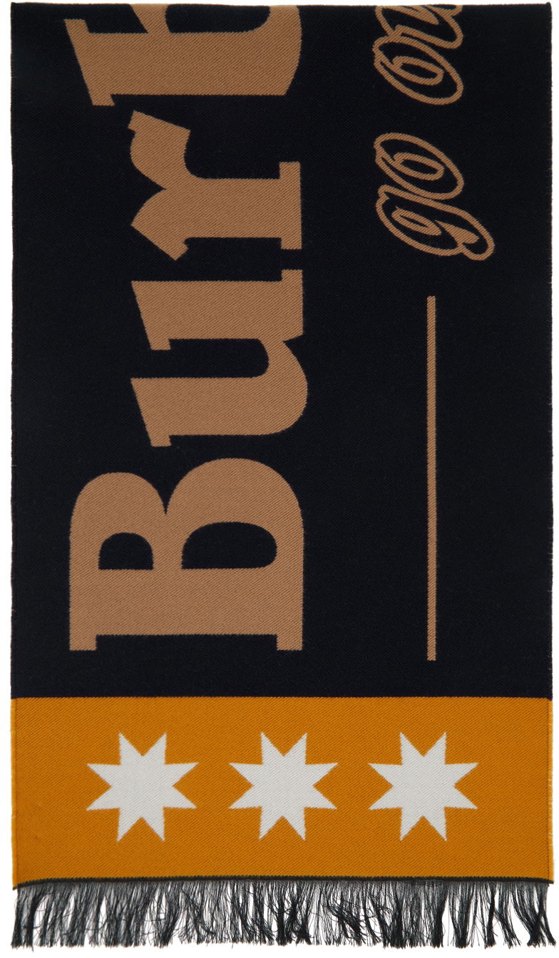Шал Burberry Burberry Jacquard Logo Scarf Жълто | 8049660, 0