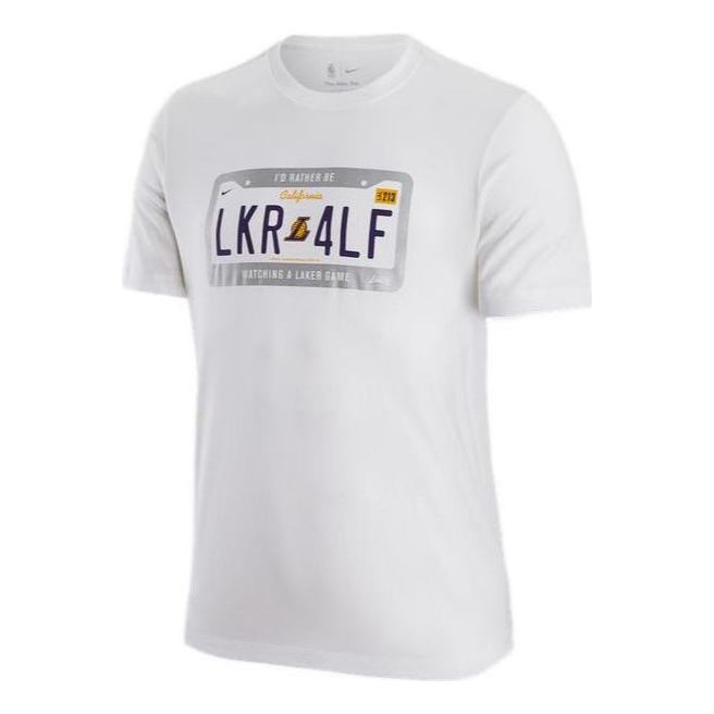 Тениска Nike Los Angeles Lakers License Plate Graphic T-Shirt Бяло | DR6569-100, 0
