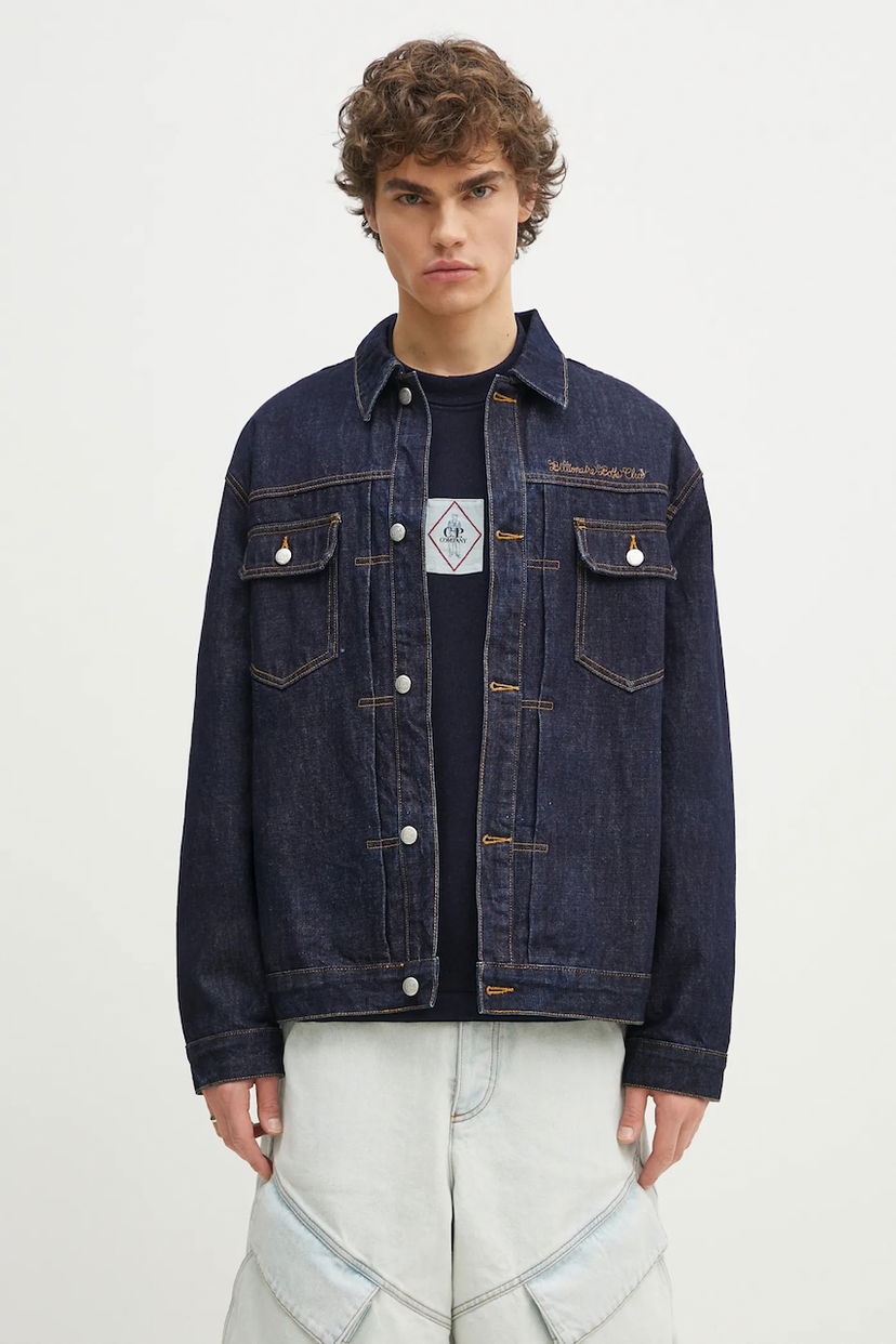 Яке BILLIONAIRE BOYS CLUB Billionaire Boys Club Script Logo Denim Jacket Oversize Тъмно синьо | B25107