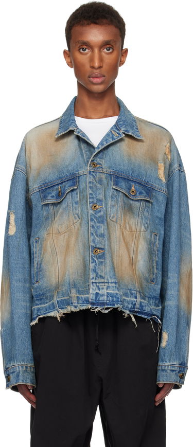 Яке We11done We11done Distressed Denim Jacket Синьо | WD-DJ3-24-310-U-BL, 0