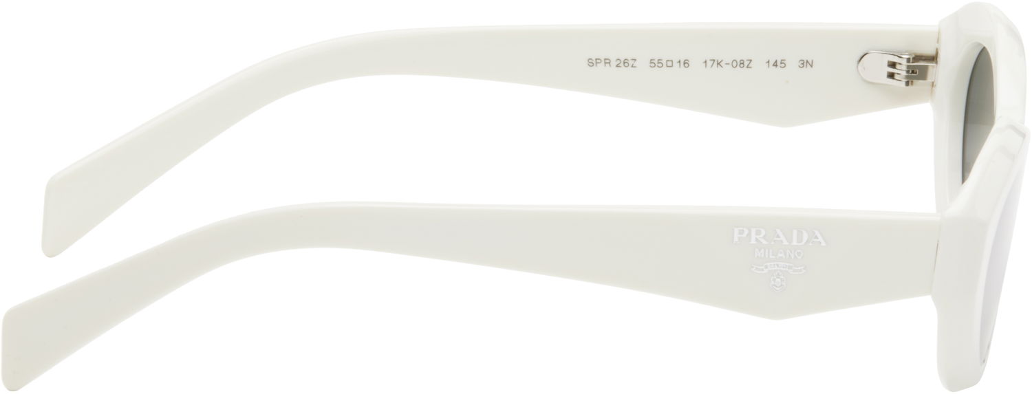 Слънчеви очила Prada White Oval Sunglasses Бяло | 0PR 26ZS 8056597875233, 1