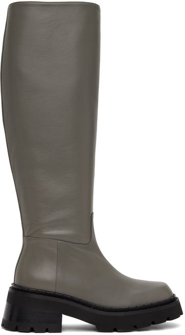 Облекло BY FAR BY FAR Russel Knee-High Boots Сиво | 22FWRUSDCEMNAP, 0