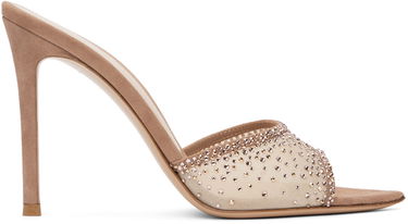 Кецове и обувки Gianvito Rossi Rania Crystal Embellished Mules Бежово | G16730.15RIC.COZ, 0