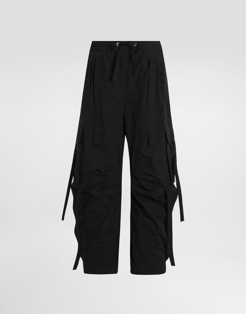 Карго панталони Dolce & Gabbana Dolce & Gabbana Waxed Faille Cargo Pants Черно | FTDEHTHUMS8N0000