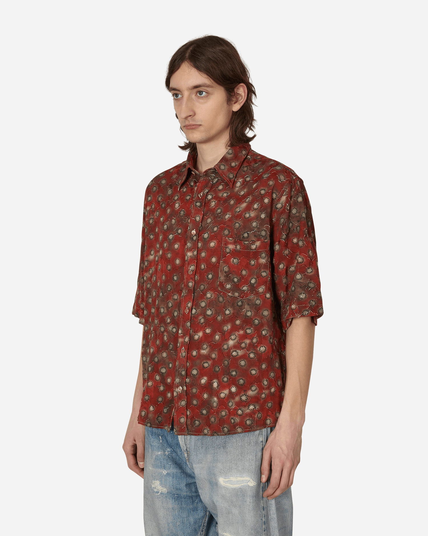 Риза Acne Studios Printed Button-Up Shirt Кафяво | BB0519- DCK, 1