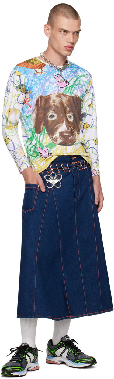 Пола Chopova Lowena Chopova Lowena Nosebutter Denim Midi Skirt Синьо | 8115, 3