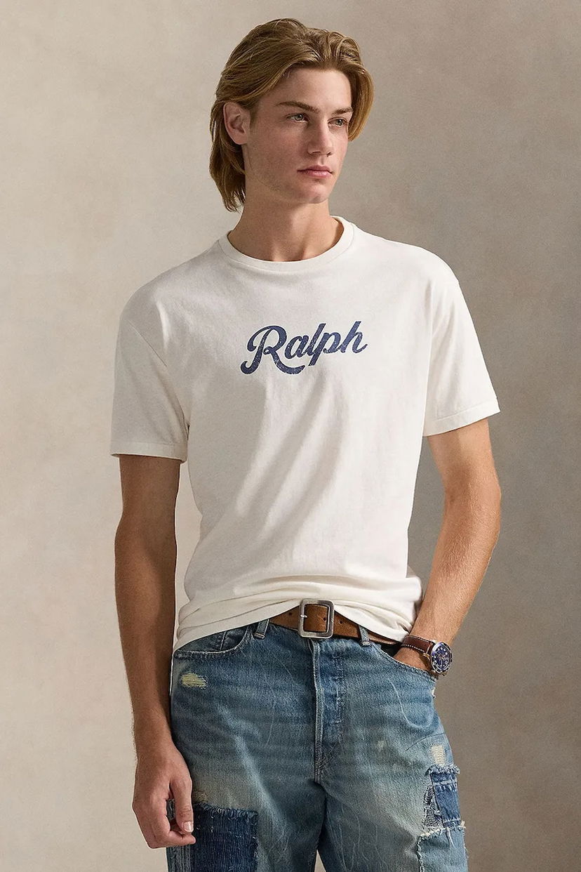 Тениска Polo by Ralph Lauren Polo Ralph Lauren Printed T-Shirt Бяло | 710936401