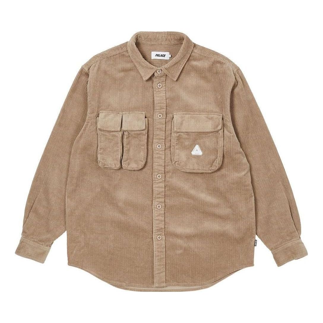 Риза Palace Corduroy Cargo Shirt Бежово | P23SHT073, 0