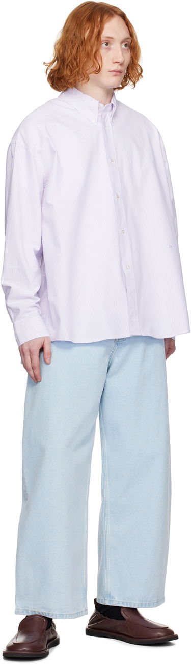 Риза Studio Nicholson Studio Nicholson Ruskin Striped Shirt Лилаво | RUSKIN SNM - 1152, 3