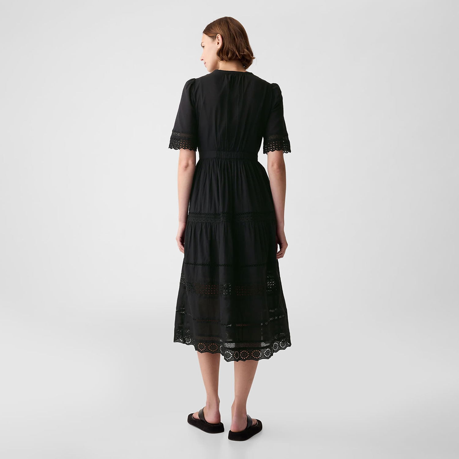 Pокля GAP Dresses Shortsleeve Midi Dress Black Черно | 880287-00, 1