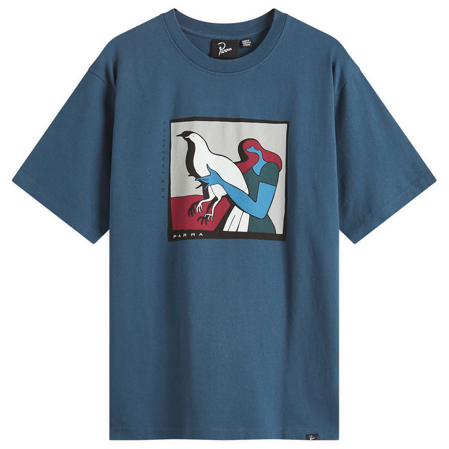 Тениска By Parra Parra Look At It T-Shirt Синьо | 53300-BLU, 1