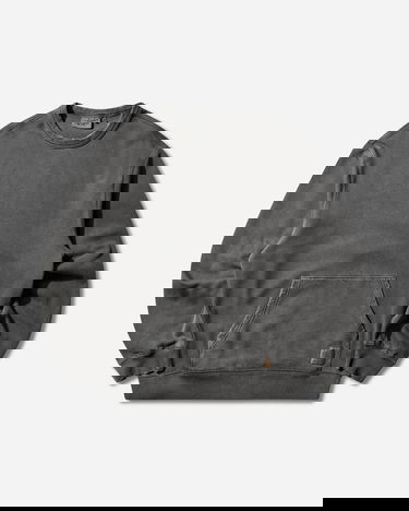 Суитчър Carhartt WIP Torion Washed Crewneck Sweatshirt with Kangaroo Pocket Сиво | I036054.89B7, 1