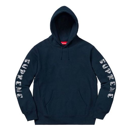 Суитчър Supreme Supreme Gradient Sleeve Hoodie Тъмно синьо | SUP-FW18-883