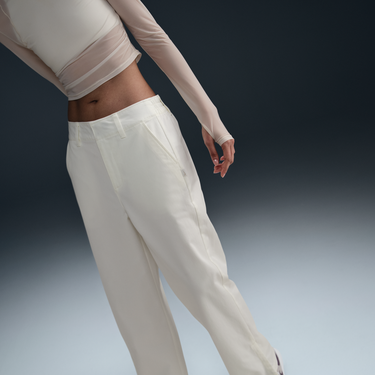 Панталони Nike Mid-Rise Twill Pants, Sportswear Collection Бяло | HF9430-133, 3