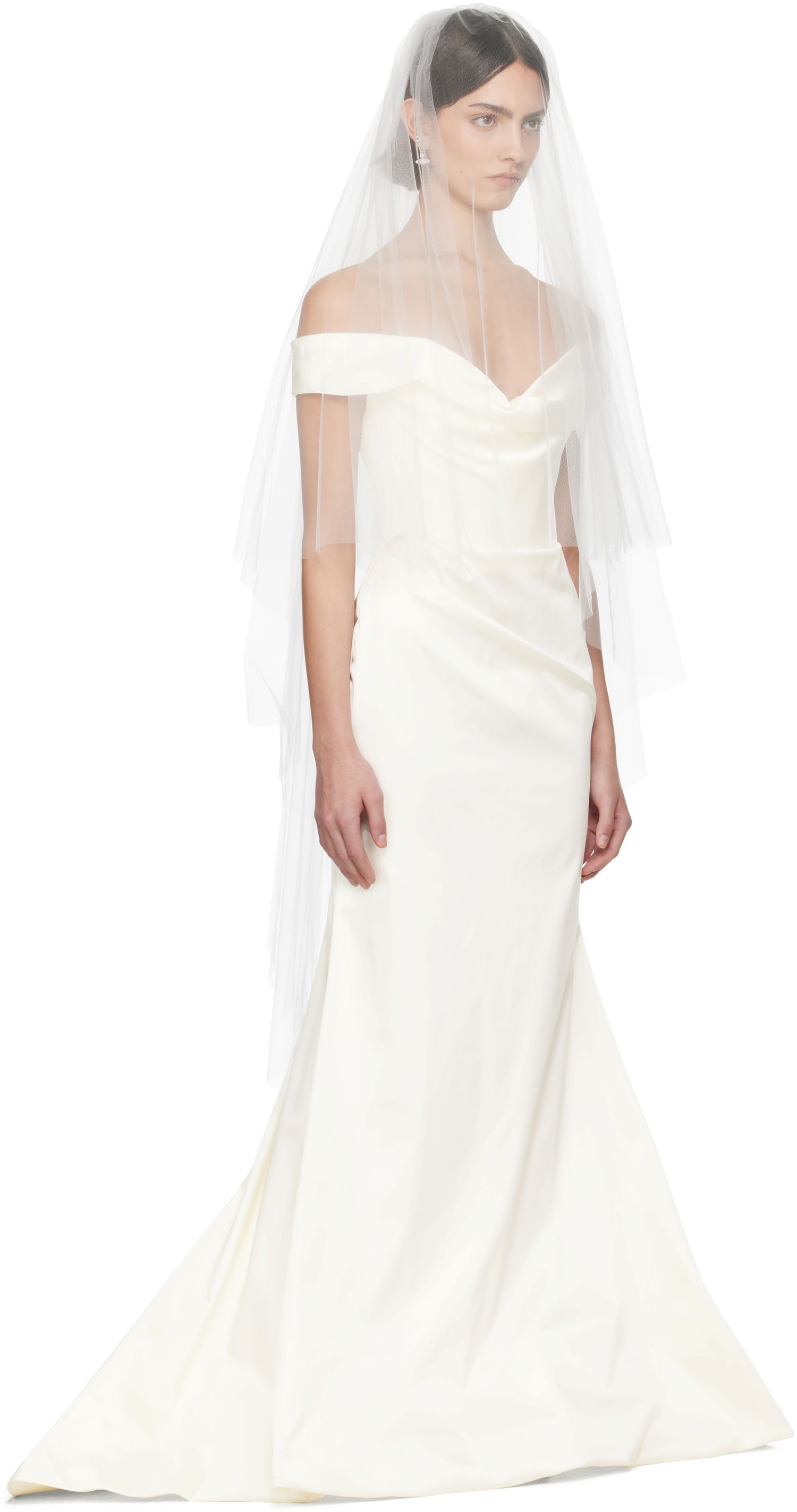 Pокля Vivienne Westwood Vivienne Westwood Bridal Capsule Classic Ballerina Veil Бяло | 8108000J-C0034-, 1