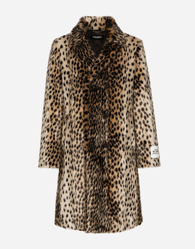 Dolce & Gabbana Lynx-Effect Faux Fur Coat
