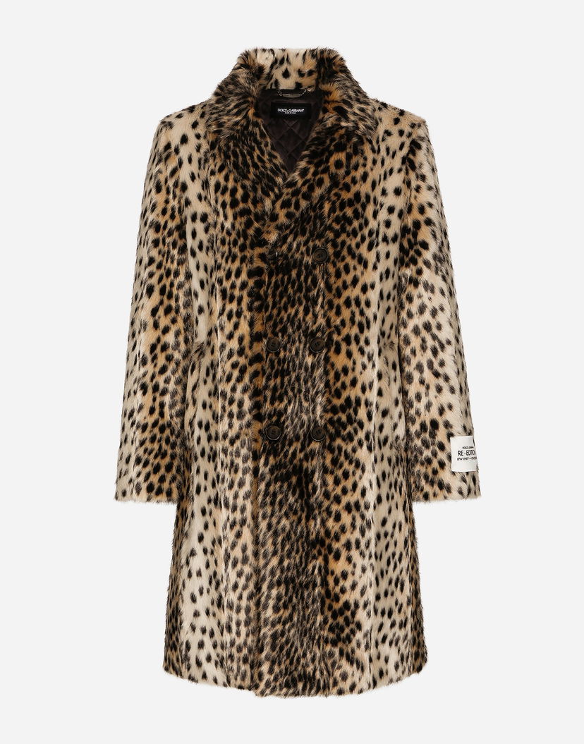 Палта Dolce & Gabbana Dolce & Gabbana Lynx-Effect Faux Fur Coat Многоцветен | G038TTFJPAFS8350