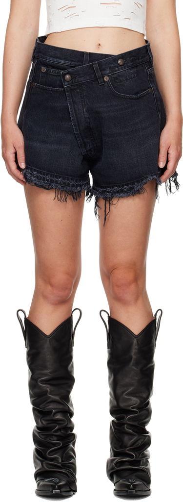 Къси панталони R13 R13 Crossover Denim Shorts Черно | R13W6055 394B, 0