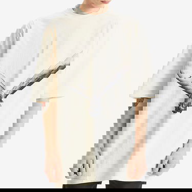 Тениска Rick Owens Rick Owens Jumbo Graphic T-Shirt, Size Large Бяло | RR01E5238-JNCP3-2109, 2