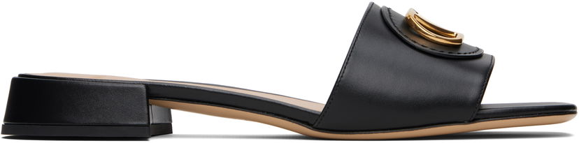 Кецове и обувки Valentino Garavani VLogo Signature Slide Sandals Черно | 6W0S0LT0DSH