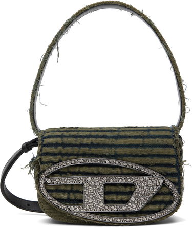 Дамска чанта Diesel Diesel 1DR Denim Crystal-Embellished Bag Зелено | X08396 P5567, 0