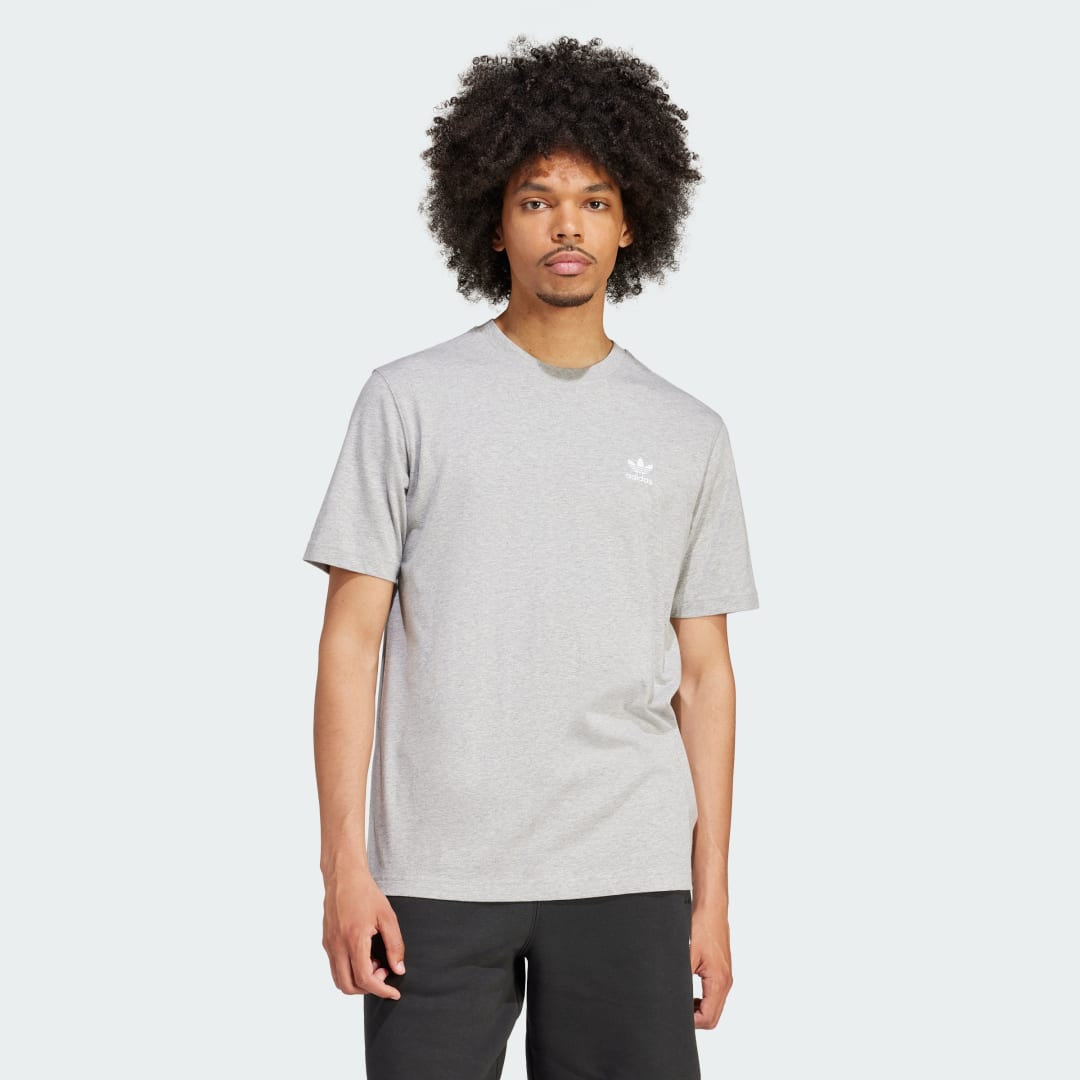 Тениска adidas Originals Trefoil Essentials T-shirt Сиво | IR9692, 0