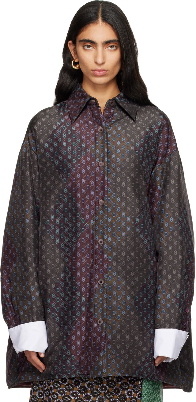 Dries Van Noten Printed Long Sleeve Shirt
