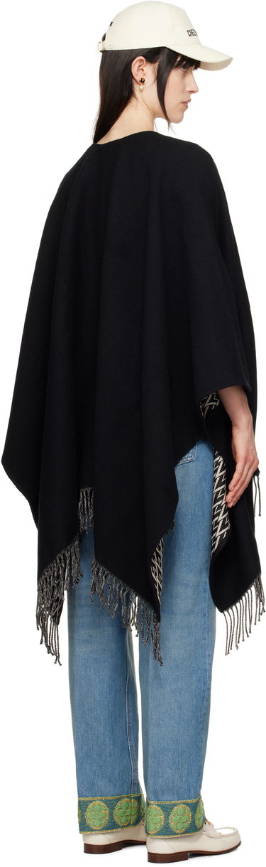 Съкратен топ Valentino Valentino Garavani Double Toile Iconographe Fringed Cape Червено | 6W2EG019LJX, 2