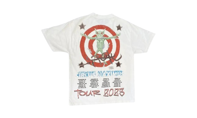 Тениска Cactus Jack by Travis Scott Travis Scott Utopia Circus Maximus Tour T-Shirt Size L Бяло | TRAV12, 1