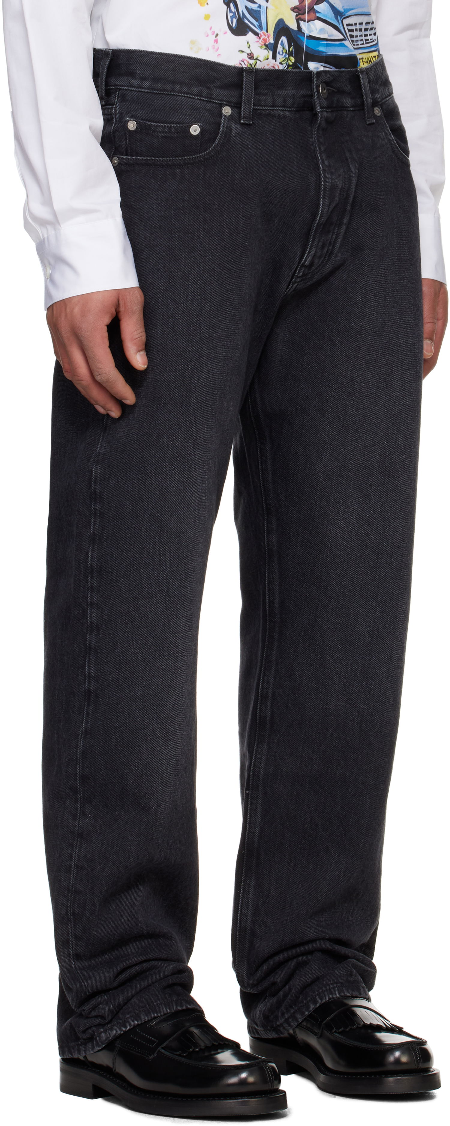 Дънки Off-White Off-White Arrow Skate Jeans Черно | OMYA138C99DEN0021300, 1