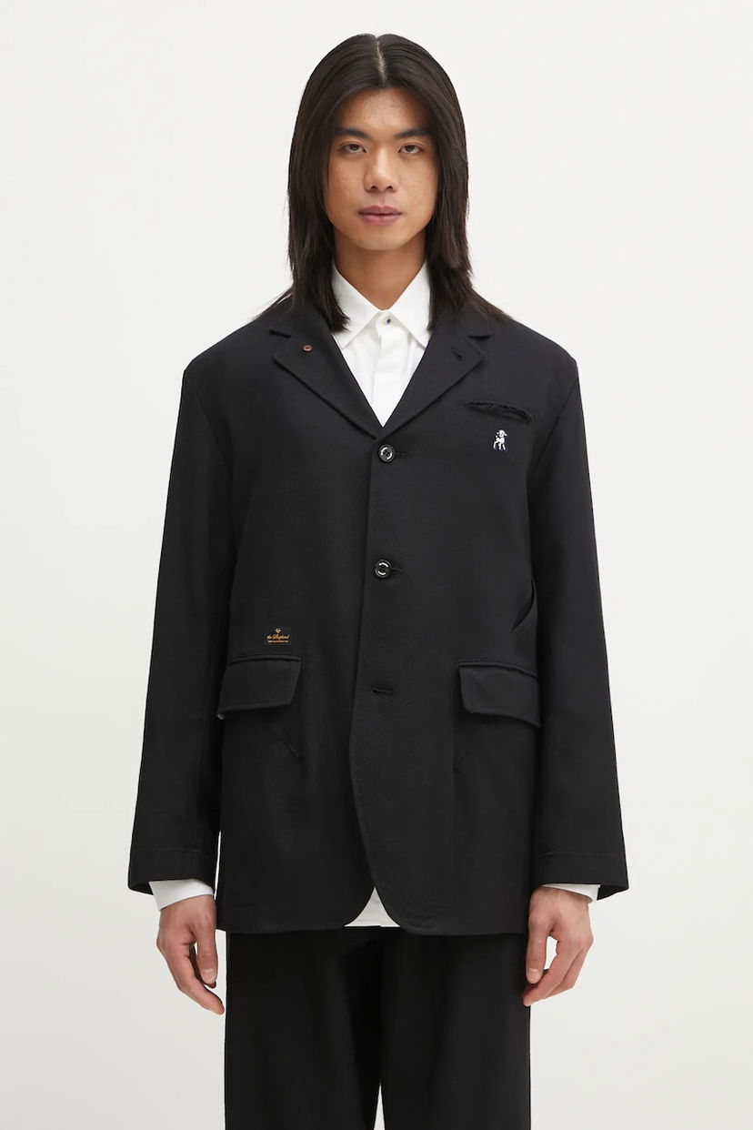 Яке UNDERCOVER Embroidered Detail Wool Blazer Черно | US2E4192
