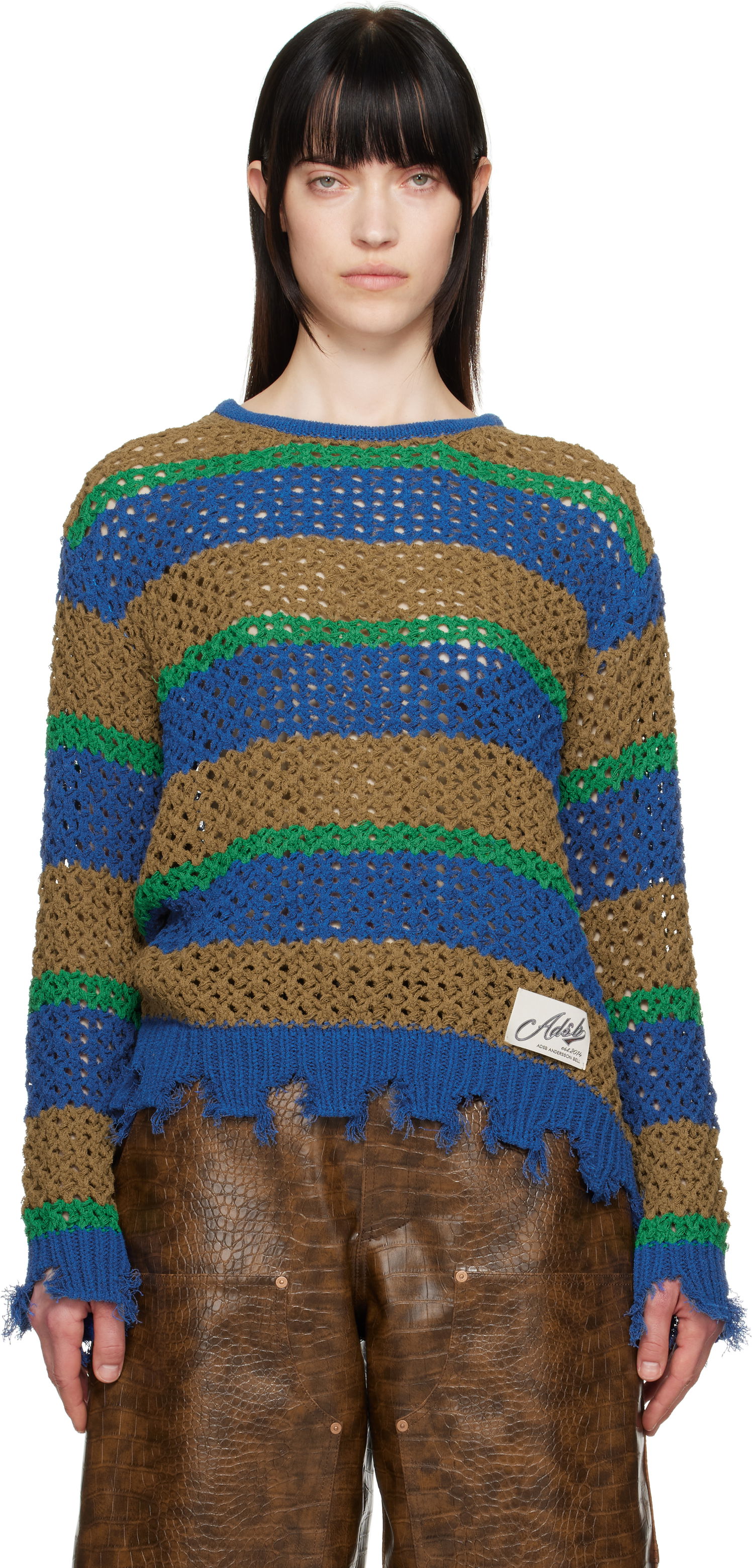 Пуловер Andersson Bell Andersson Bell Damaged Stripe Knit Sweater Многоцветен | atb1239u, 0
