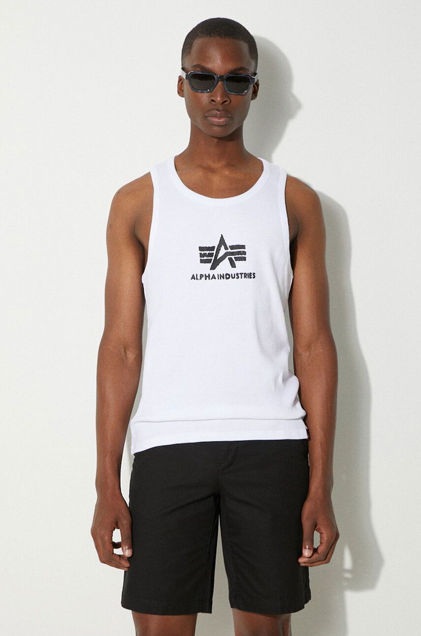 Потник Alpha Industries Tank Top Regular With Print Бяло | 176545.92