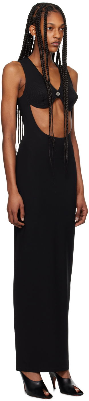Pокля Jean Paul Gaultier Gaultier Cone Bra Maxi Dress Черно | 24/25-F-RO122-J053-00, 1