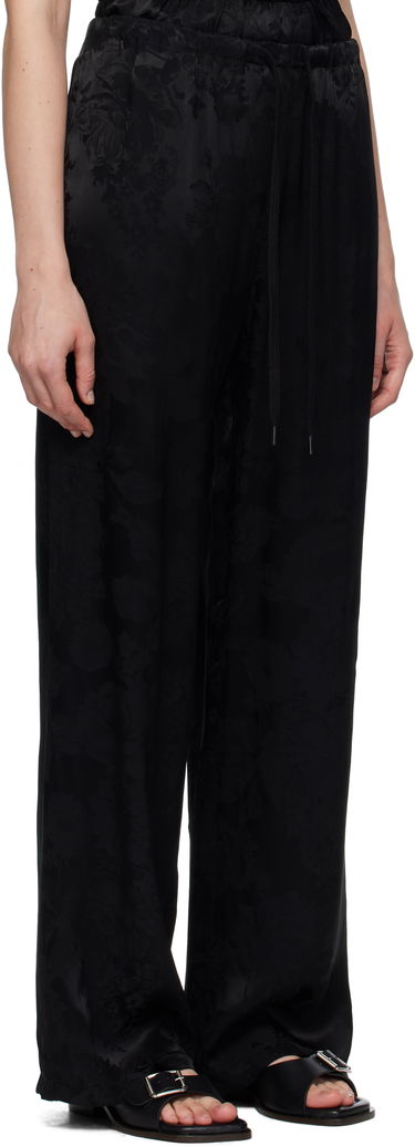 Панталони Maison Margiela MM6 Maison Margiela Jacquard Wide-Leg Trousers Черно | S52KA0551 M35471, 1